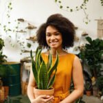 A Girl buy a Plant
